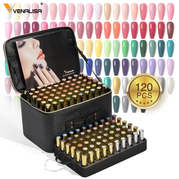 120pcs*12ml Venalisa Gel Polish Set Vernish Color Gel Polish TPO FREE Color For Nail Art Design Whole Set Nail Gel Enamel Kit - Image 1