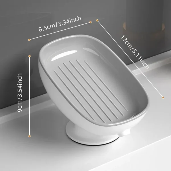 1Pc Bathroom Soap Dish Holder, Self-Draining Soap Tray, Portable Soap Container, S Container for Bathroom Accessories - Image 5