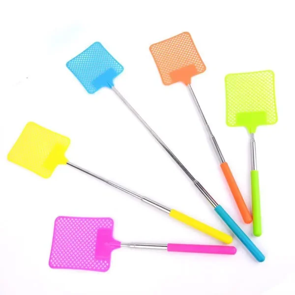 1 Pack Of Black Creative Fly Swatter Mosquito Swatter Stainless Steel Expansion Design Fly Repellent Supplies - Image 3