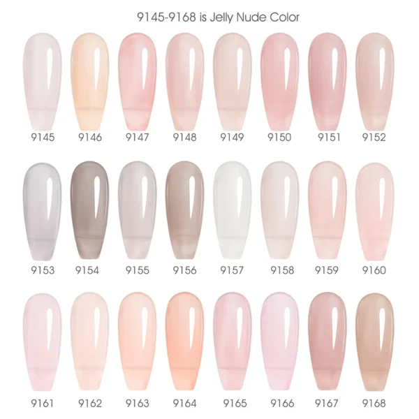 Canni Nail Gel Polish Jelly Nude Color HEMA FREE TPO FREE 9ml Transparent Semi Permanent Natural Nude French Nail Gel Lacquer - Image 4