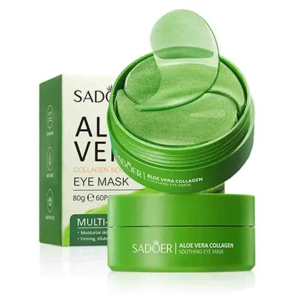 60pcs Aloe Vera Collagen Eye Mask Anti Dark Circles Removal Eyes Bags Moisturizing Firming Eye Patches Eyes Skin Care Products - Image 6