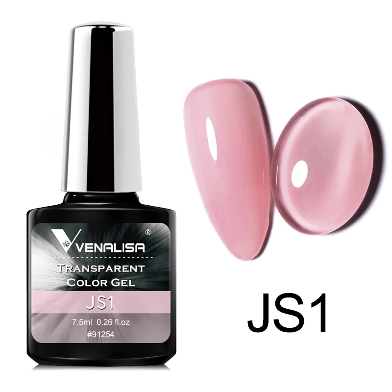 kf-S21d1b64786874c53b3d68eb927a66553A VENALISA Jelly Nude Gel Nail Polish Semi Transparent Gel Polish Construction Gel Spar Cat Eyes Soak off UV LED Gel Nail Manicure - Image 1