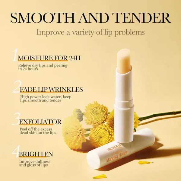 BIOAQUA Vitamin E Honey Lip Balm Moisturizing Anti Cracking Nourishing Nourishing Lipstick Lips Skin Care Products - Image 2