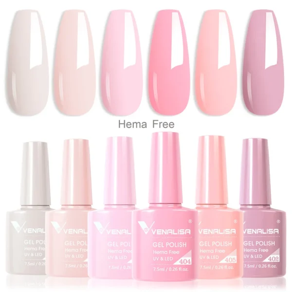 Venalisa Acid Free Primer Nail Prep Dehydrator Set Gel Nail Polish Nowipe Top Coat Base Coat VIP Color Kit Luxury Branded Box - Image 6