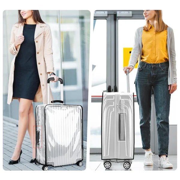 Transparent Pvc Luggage Protective Cover Wheeled Luggage Protective Cover Wear-Resistant Outer Cover Transparent Protective - Image 3