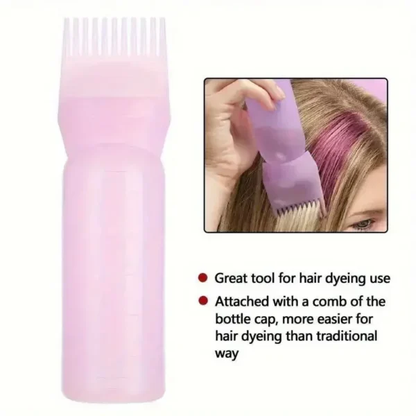 2-piece Hair Dye Tool Set 6.09oz Hair Oil Applicator Bottle and1ml Dil Hair Growth Solid Hair Comb Salon Hairdressing Tools - Image 5