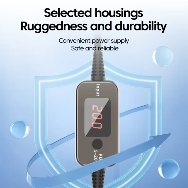 PD100W Type C To DC5.5x2.5mm Power Cable 5V 9V 12V 15V 20V 5A Adjustable Output For Office Travel Home Electronics - Image 6