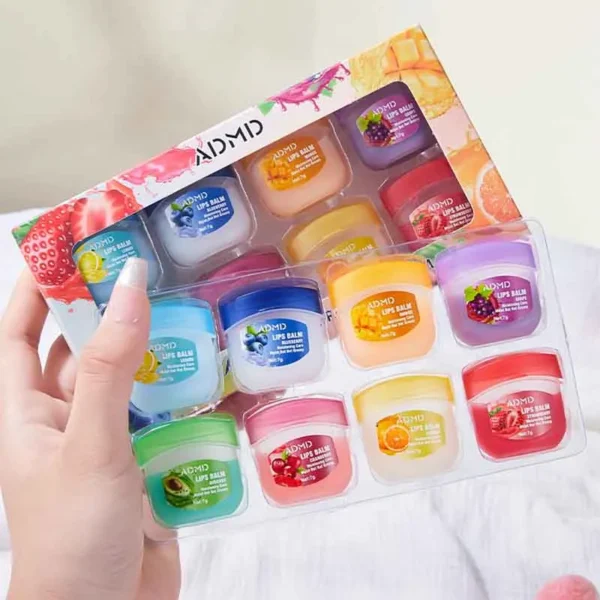 kf-S23a630ebfab344a19b1aef5a2e213f76X 8pcs/box Fruits Lip Balm Sets Moisturizing Lipstick Makeup Base Moisturizer Lip Balm Anti-Cracking Lips Skin Care - Image 1