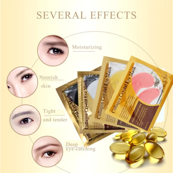 20Pcs=10Pairs Gold Collagen Crystal Eye Mask skincare Eye Patches Firming Moisturizing Nourishing Eye Skin Care Products - Image 3