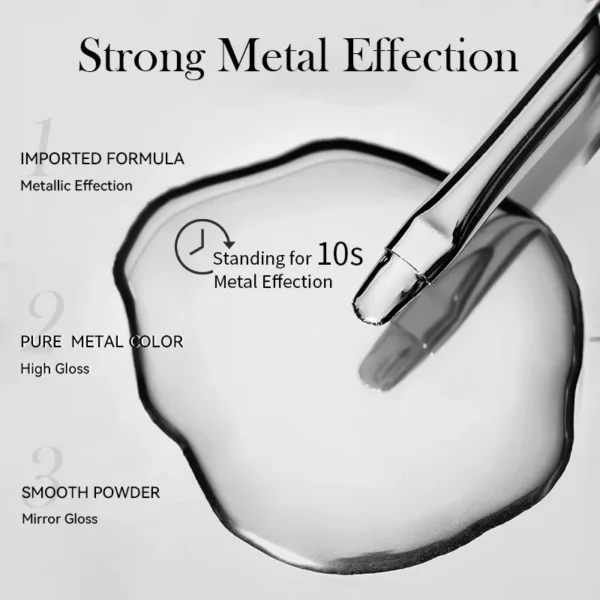 LILYCUTE 7ML Super Bright Metallic Gel Polish Silver Mirrors Effect Line Flower Drawing Painting Gel Polish DIY French Nails Art - Image 4