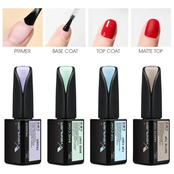 Venalisa 15ml TPO FREEGel Polish Jelly Color Manicure New Formula Matt Top Coat Luxury Soak Off UV LED Colorful Nail Gel Lacquer - Image 4