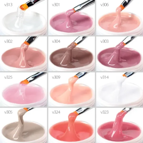 Venalisa Super Quality Refill Package Soak Off UV LED No Wipe Top Coat Base Matt Tempered Top Coat Camouflage Jelly Nail Gel - Image 6