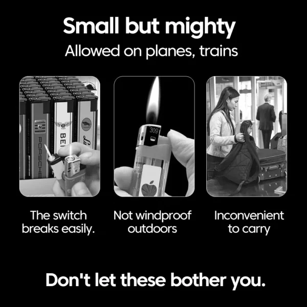 Type-C to Mini Cigarette Lighter Portable Press type Cigarette Lighter Outdoor Safety Portable Mini Cigarette Lighting Artifact - Image 4