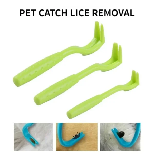 3Pack Flea Remover Hook Tick Remover Tweezer Tick Pull Pet Cat Dog Tick Clamp Accessaries Pet Mite Flea Extractor Dog Accessarie - Image 2