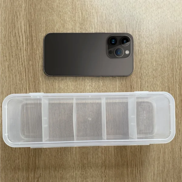 1pc Plastic Hair Accessories Jewelry Sorting Box Five Compartment Storage Box Desktop Miscellaneous Items Data Cable Storage - Image 4