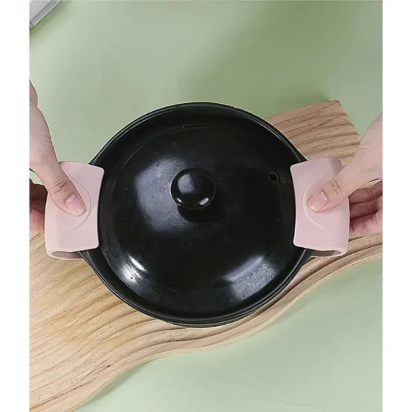 Pot Handle Silicone Grip PadSilicone Grey and Off-White Environmentally Friendly MaterialHeat Insulation and Non-Slip - Image 5