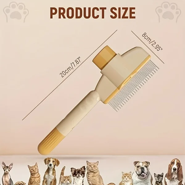 Dog Comb Pet Hair Remover One Button Dogs Brush Self-cleaning Cat Brush Massage Combs for Dog Grooming Brushes for Pet Products - Image 5