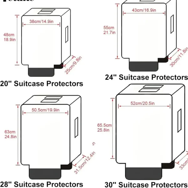 Transparent Pvc Luggage Protective Cover Wheeled Luggage Protective Cover Wear-Resistant Outer Cover Transparent Protective - Image 6