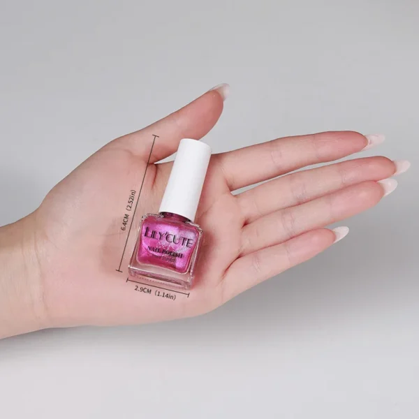 LILYCUTE 7ml Super Bright Metallic Nail Polish No Need Lamp Quick Dry French Style Glass Bottle Regular Nail Polish For Nail Art - Image 3
