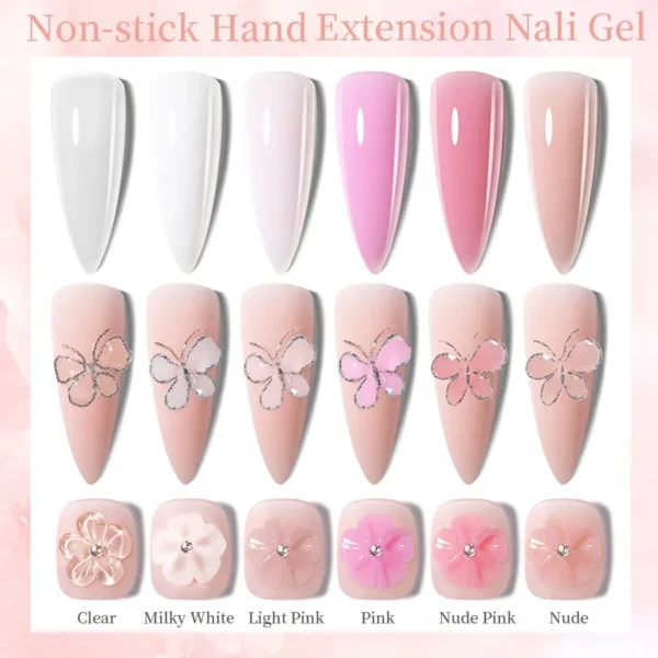 LILYCUTE 8ml Clear Non Stick Hand Solid Extension Nail Gel Polish 3D Shaping Sculpting Carving Flower Acrylic UV Gel Varnish - Image 2