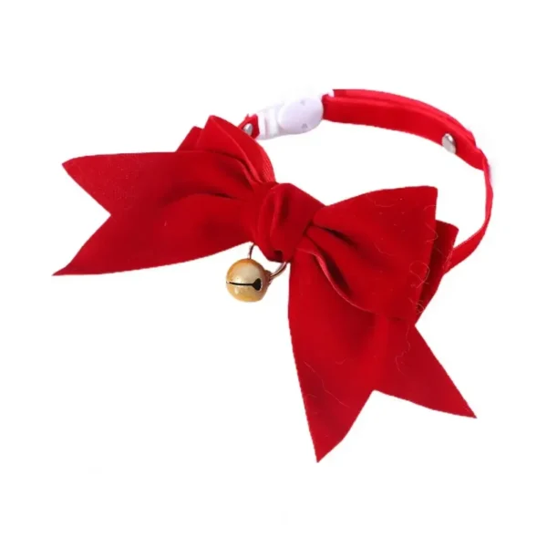 Pet Collar Exquisite Comfortable Decorative Pet Kitten Cat Velvet Bowknot Neck Circle Neck Bow Pet Accessories - Image 4