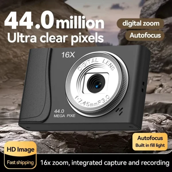 4K Digital Camera 24 Million Pixels Children Camcorder 16x Zoom Compact Cameras Auto Focus for Kids Adult Beginners Photograph - Image 3