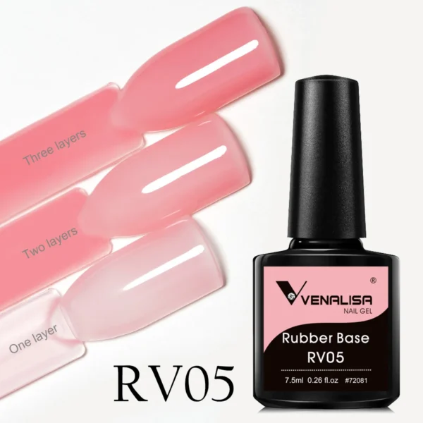 Venalisa Rubber Base Jelly Pink Color Collection Gel Nail Polish VIP4 Hema TPO Free Soak Off UV LED Gel Varnish Nail Manicure - Image 3