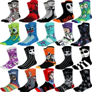 New Design Long Men Socks High Quality Comfortable Cartoon Characters Men and Women Fashion Happy Funny Socks Anime Socks
