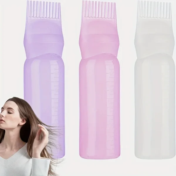 120ml 4.06oz Hair Dyeing Bottle Squeeze Applicator Bottle Oil Plastic Hair Dye Bottle Hair Coloring Hairdressing Styling Tool - Image 2