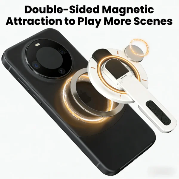 Dual-Sided Magnetic Multi-Function Finger Ring Phone Holder 360 Degree Adjustable Lazy Phone Stand For Universal Phone - Image 3