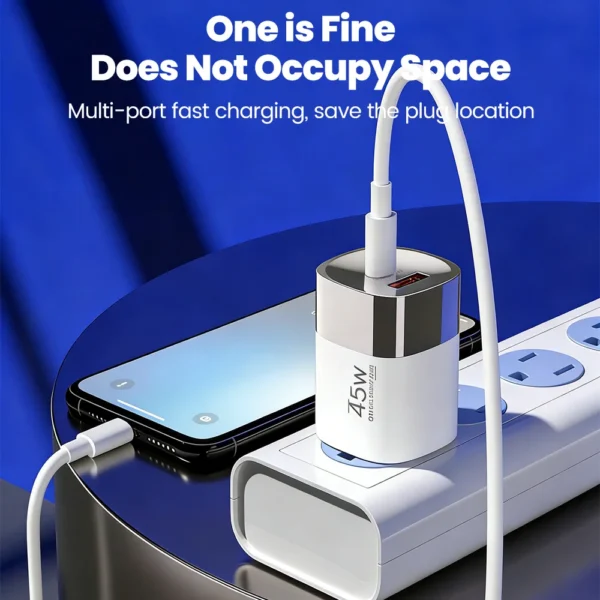 45W Fast Charging USB Type C Phone Charger PD3.0 QC3.0 Super Charge EU/UK/US Charger For Samsung Poco Xiaomi Iphone 17 16 15 - Image 2