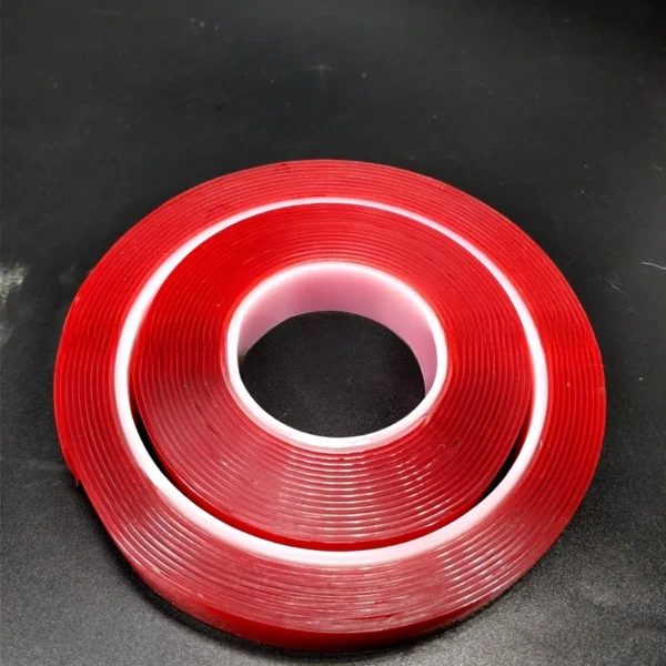 2pc Ultra Thin Transparent Red Film Double Sided Tape With HighTemperature Resistance No Marks Waterproof Adhesion Strong Adhes - Image 5