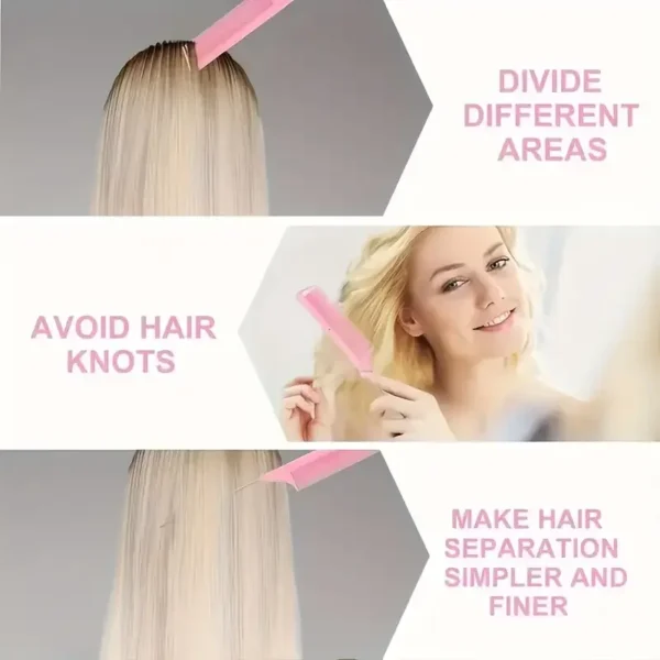 5pcs Hair Styling Set: Includes Hair Spray Bottle, Sleeping Rat Tail Comb, Sectioning Comb, and Edge Brush Hair Cap Salon - Image 3