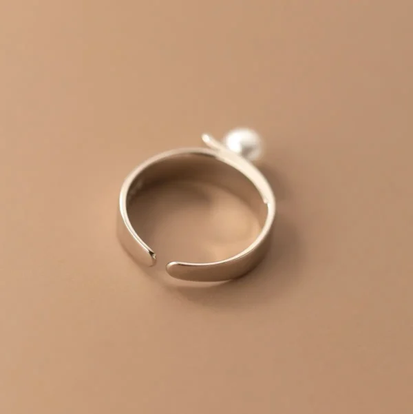 Original 925 Sterling Silver Pearl Rings For Women Counple Wedding Engagement Silver Women's Vintage Ring Jewelry - Image 5