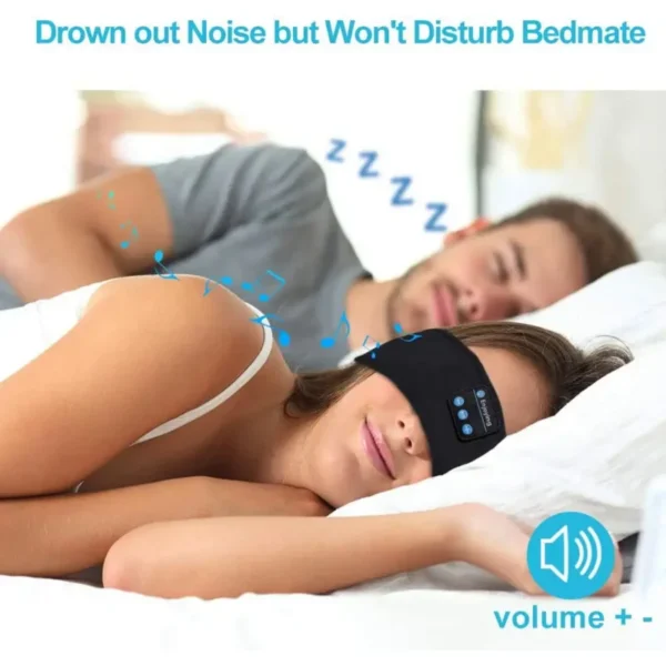 Sleep Mask Bluetooth Sleeping Headphones Headband Thin Soft Elastic Comfortable Wireless Music Headset Eye Mask For Side Sleeper - Image 2