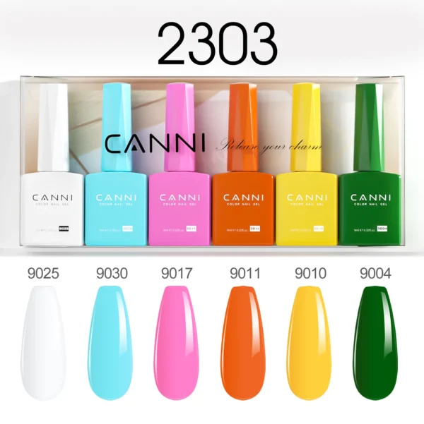 6pcs*9ml HEMA TPO FREE Nail Gel Polish CANNI Semi Permanent Jelly Pink Nude Color Gel Varnish Great Coverage UV LED Lacquer - Image 3