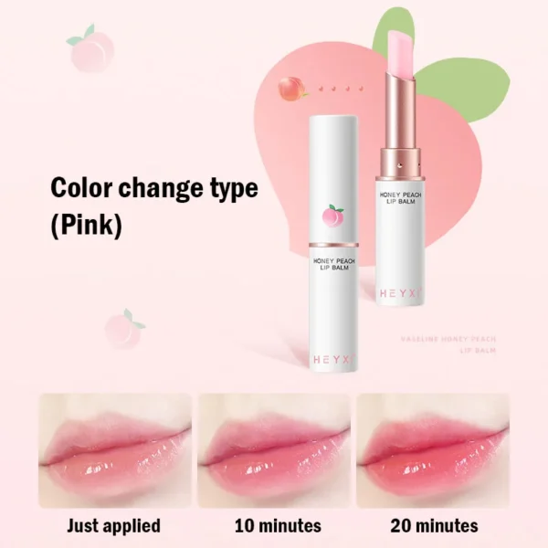 Honey Peach Lip Balm Color Change Lipstick Lips Plumper Moisturizing Hydrating Nourishing Beauty Lips Skin Carae Cosmetics - Image 4