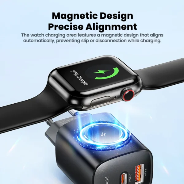 Toocki 3 in 1 Fast Charge Apple Watch Charger USB C Super Charge GaN PD 20W Phone EU Charger For Iphone16 Samsung Huawei Xiaomi - Image 5