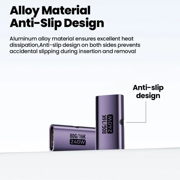 240W PD USB C Female to Female Adapter 40Gbps High-Speed 8K 60Hz Video for Thunderbolt 4/3 MacBook Pro Air iPad USB-C HUB - Image 4