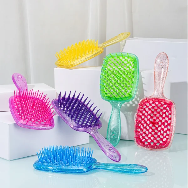 1pcs Tangled Hair Comb Detangling Hair Brush Massage Combs Hollow Out Wet Curly Hair Brushes Home Salon DIY Combs Hairdressing - Image 6