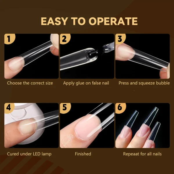 120/140pcs Exquisite box set Almond False Nail Tips Clear Matt Soft Fake Nails Extension For Home DIY Nail Salon Manicure Gift - Image 6