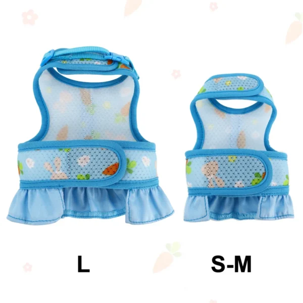 Rabbit Harness with Leash Cute Adjustable Buckle Breathable Mesh Vest Skirt for Bunny Guinea Pig Small Pet Traction Harness Suit - Image 5