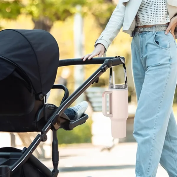 Water Bottle Handle Water Bottle Sling Carrier Holder Strap Soft Durable Silicone for Most 8-40oz Bottles for Cup Accessories - Image 5