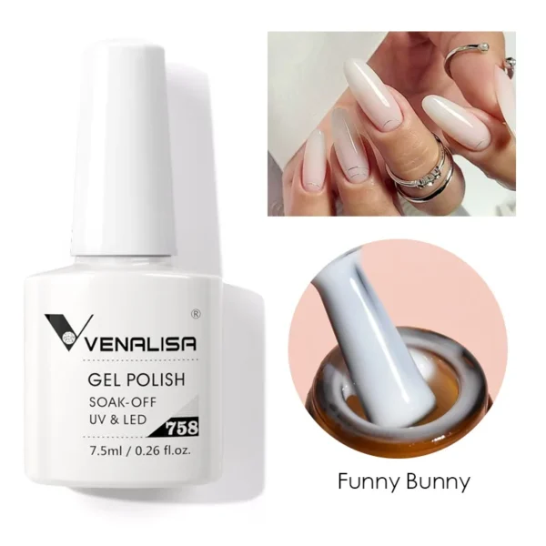 Venalisa Milky White Jelly Color TPO FREE HEMA FREE Nail Gel Polish Soak Off UV LED Gel Varnish Full Coverage Nail Manicure - Image 7