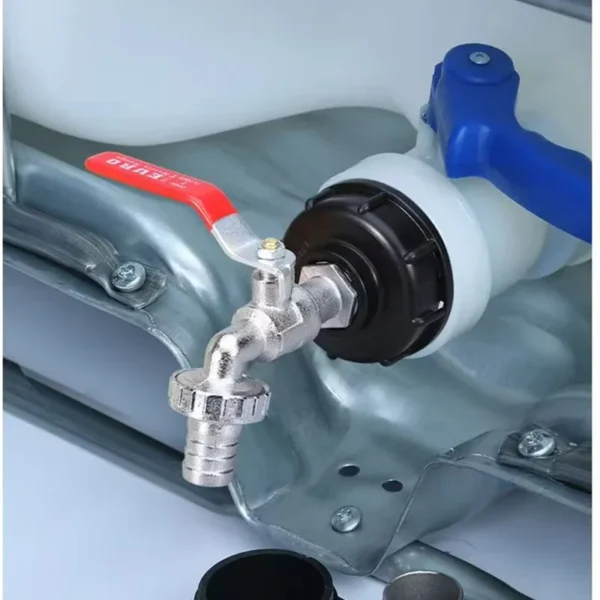1PC Durable IBC Tank Tap Adapter S60*6 Coarse Thread to 1/2'' 3/4'' Connector Replacement Valve Garden Home Valve Fitting Faucet - Image 3