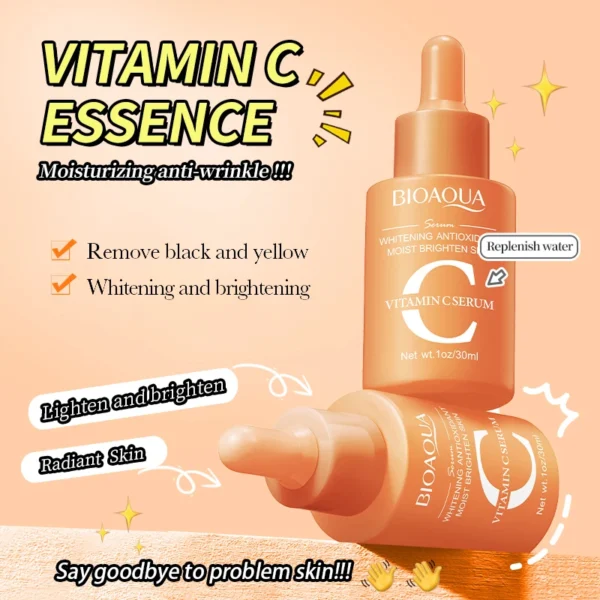 BIOAQUA Vitamin C Retinol Hyaluronic Acid Serum Moisturizing Brightening Hydrating Firming Facial Essence Beauty Face Skin Care - Image 2
