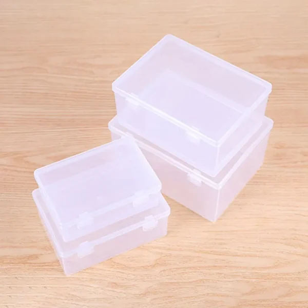 1PC Transparent PP Dual Fastened Transparent Display Box Jewelry Jewelry Container Jewelry Box Art DIY Parts Tool Storage Box - Image 4