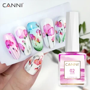 CANNI Watercolor Nail Ink 9ml Venalisa Blossoming Effect Nails Art Design Natural Air Dry Nail Art Varnish Manicure Nail Gel