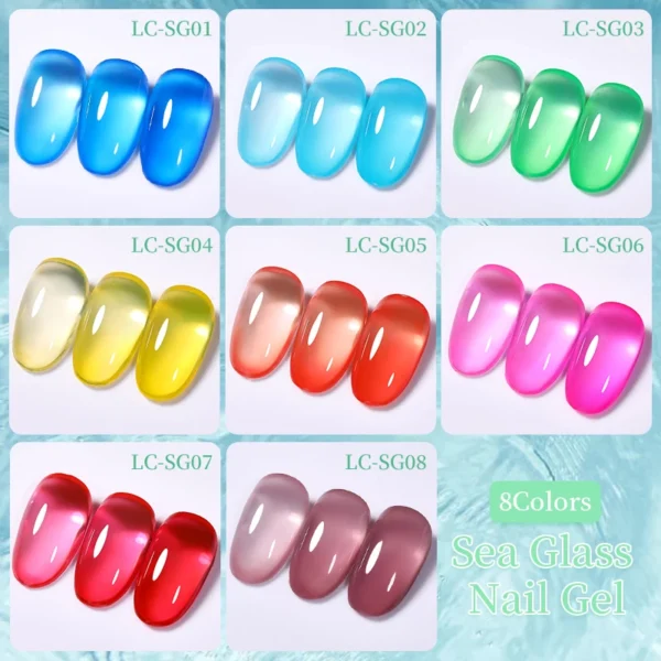 LILYCUTE 7ML Jelly Nude Gel Nail Polish Pudding Translucent Color Gel Polish Semi Permanent UV Gel Nail Art Soak Off Gel Varnish - Image 3