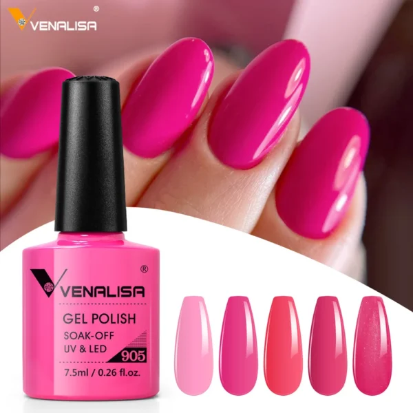 2pcs*7.5ml Venalisa Nude Color Gel Base Nowipe Top Coat Soak Off UV LED Gel Nail Polish Cosmetics Nail Art Manicure Nail Varnish - Image 3